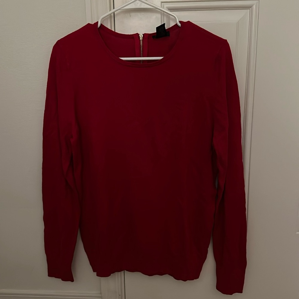 Red sweater Ann Taylor never worn